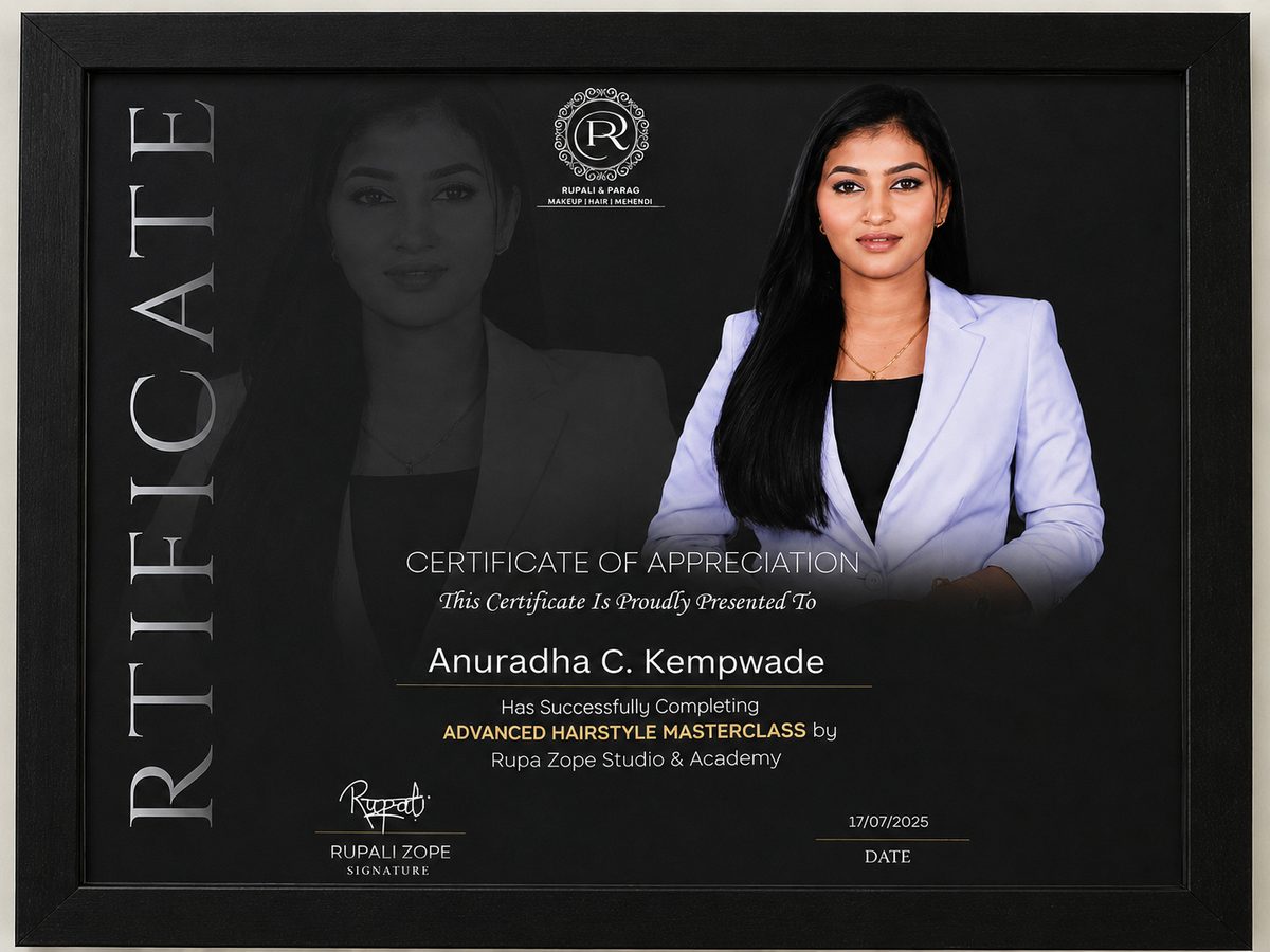 Advanced Hairstyle Masterclass Certificate