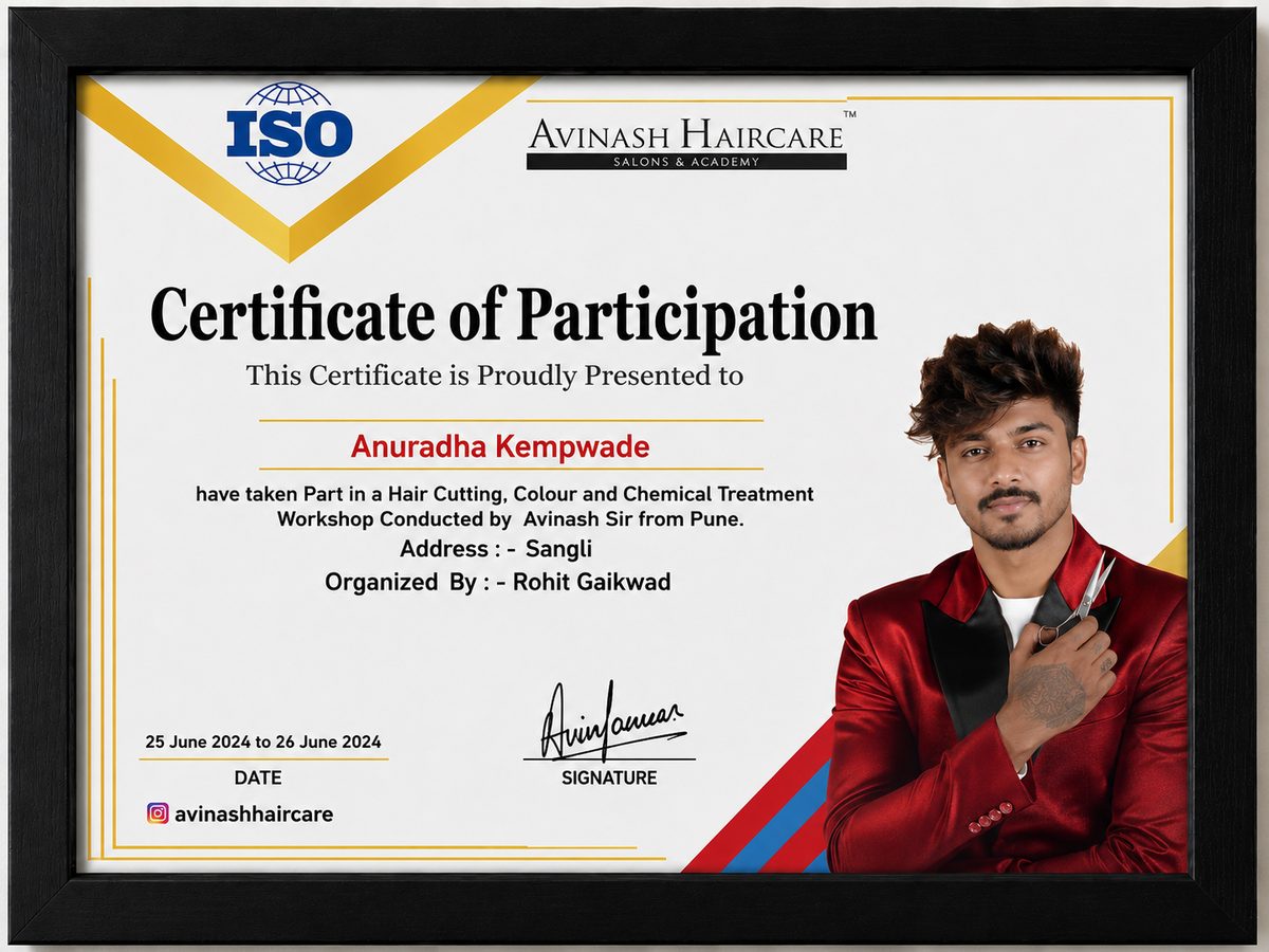 Hair Cutting & Colour Workshop Certificate