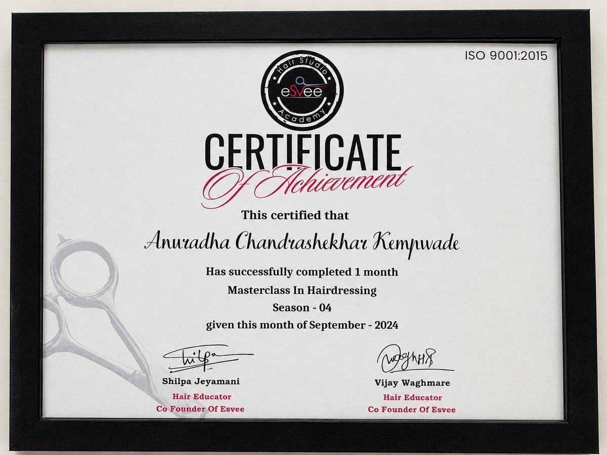 Masterclass in Hairdressing Certificate